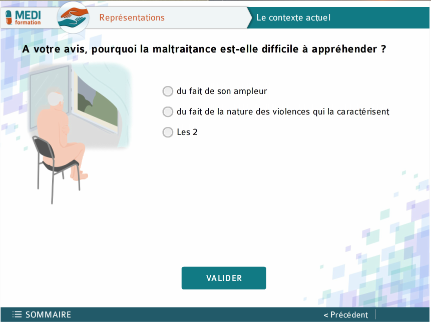 Tests : exemple de question sur les représentations de la bientraitance