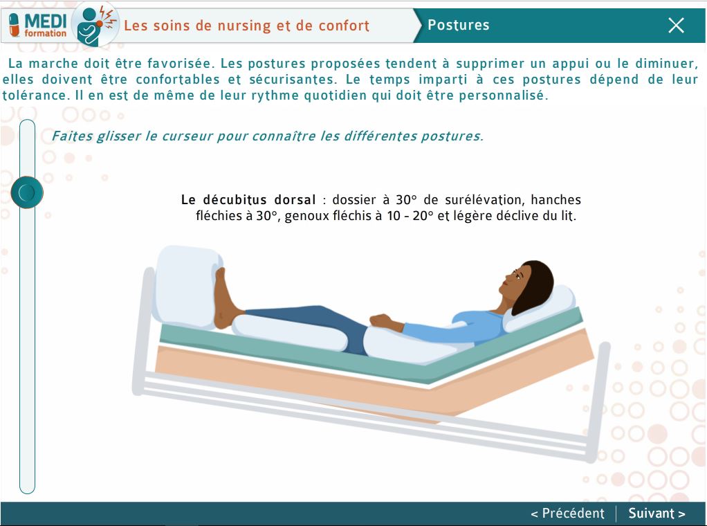 Page de cours sur les soins de nursing et de confort