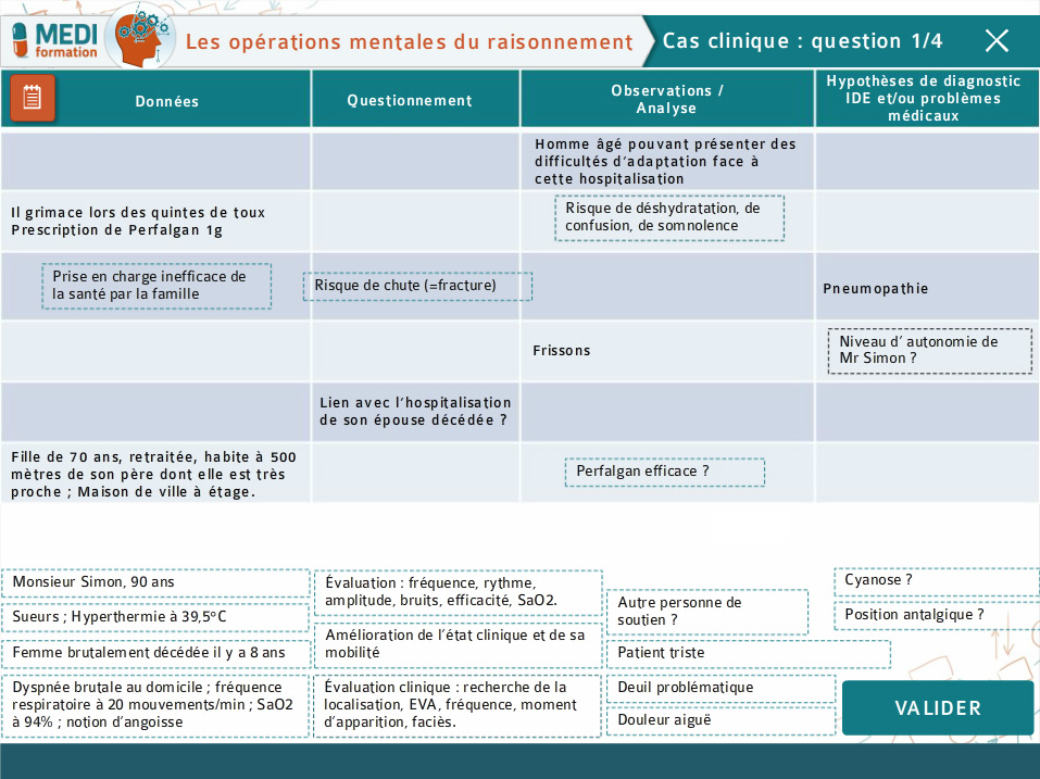 Page de test sur les opérations mentales du raisonnement