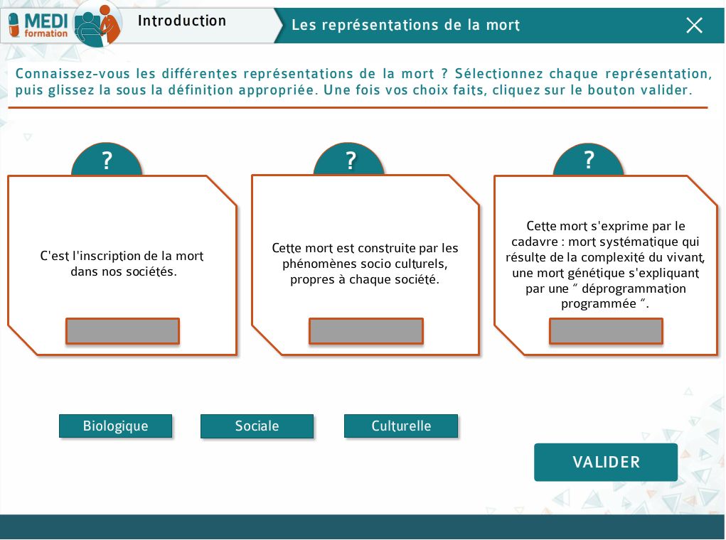 Page de test sur les représentations de la mort