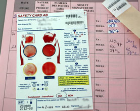 formation et tests - Transfusion sanguine